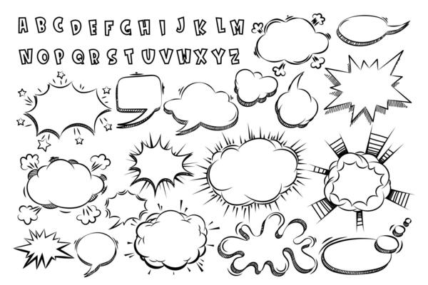 Cartoon comic sign burst bomb explosion, speech bubble, boom sign expression and pop art text frames.