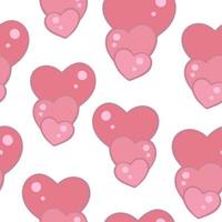 Pink hearts seamless pattern vector illustration