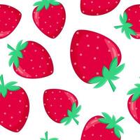 patrón sin costuras con fresas ilustración vectorial vector