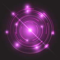 Beautiful pink glowing circle light vector