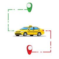 Delivery Taxi service with smartphone application vector