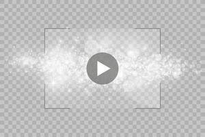 Video player for web and mobile apps flat style and Glow light effect. Vector illustration.