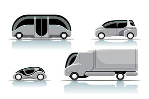 Set of new innovation hitech car drawing vector illustration