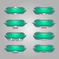 Set of game text boxes and banner vector
