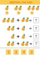 juego educativo de matemáticas para niños. Además para los niños. vector