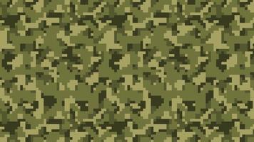 Fondo de patrón de camuflaje de píxeles militares y militares vector