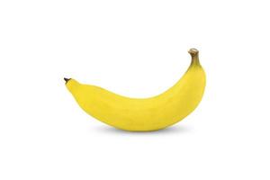 Yellow color banana isolated on white background photo