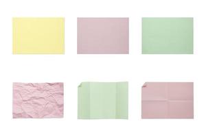 Collection of group of colorful blank 4A papers photo