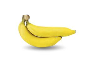 Bunch of ripe yellow bananas on white background photo