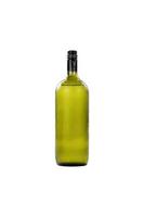 Large glass wine bottle  on white background photo
