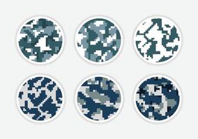 Camouflage pixel icon vector