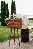 decoración de flores de boda foto