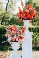 decoración de flores de boda foto