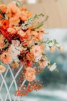 decoración de flores de boda foto