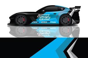 sport car decal wrap design vector photo