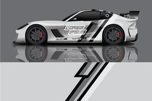sport car decal wrap design vector photo