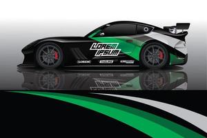 sport car decal wrap design vector photo