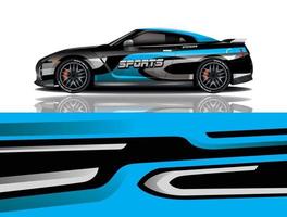 Car wrap graphic racing abstract background for wrap and vinyl sticker vector