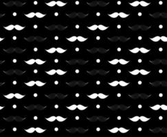 Moustache Seamless Pattern Vector Illustration