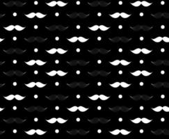 Moustache Seamless Pattern Vector Illustration