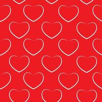 Heart Love Seamless Pattern Background Vector Illustration