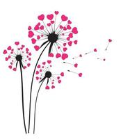 Abstract Dandelion Background Vector Illustration