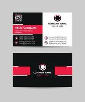 modern business card design in pink and black vector