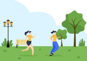 Jogging or Running Sports Background Illustration vector