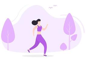 Jogging or Running Sports Background Illustration vector