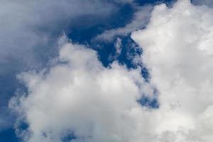 Dramatic sky with stormy clouds before rain and thunderstorm photo