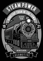 Steam Power Vintage Badge, Retro Badge Design vector