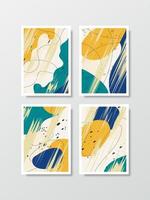 Abstract background art style arranged as a set. vector