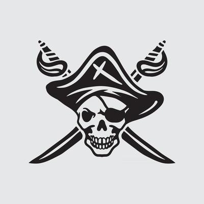 Free Vector  Hand drawn pirate logo template