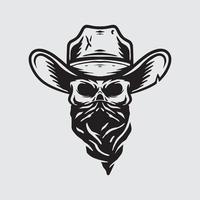 Skull with Cowboy Hat Accessories 13280318 Vector Art at Vecteezy