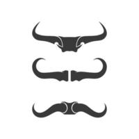 Bull and buffalo head cow animal  mascot logo design vector for sport horn buffalo animal mammals head logo wild matador
