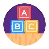 Alphabets Basic Learning vector