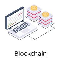 blockchain y tecnología de red vector