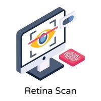 Retina Scan Recognition vector