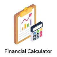 Financial Business  Calculator vector