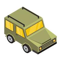 Military Jeep and vehicle vector