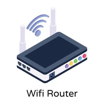 enrutador wifi y red vector