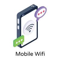 Mobile Wifi and Communication vector