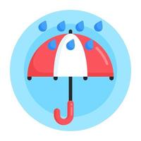 paraguas de protección contra la lluvia vector