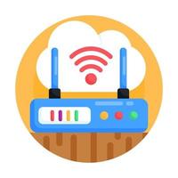 dispositivo módem con wifi vector