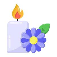 Spa Burning  Candle vector