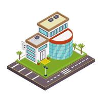 Commercial office  Building vector