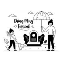 Chinese Tomb Offering vector