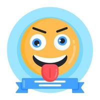 tonto smiley emoji vector