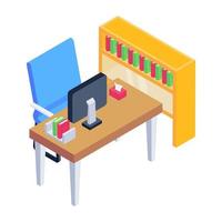 Office Work table vector