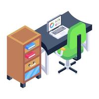 Office Work table vector